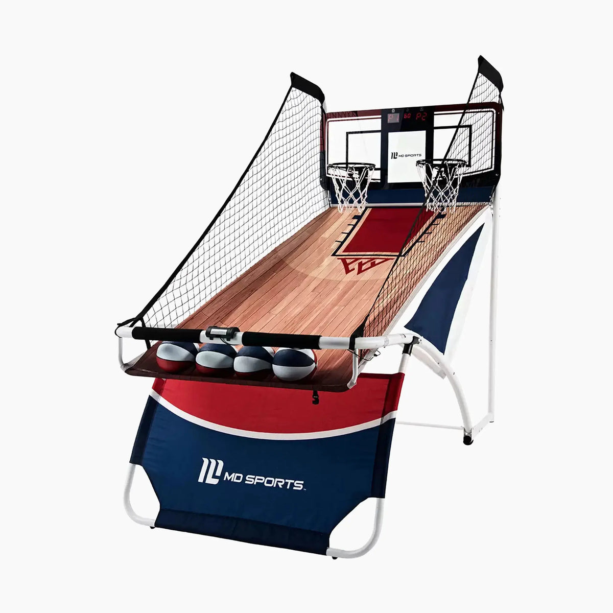 EZ Fold 2-player arcade basketball game with dual hoops