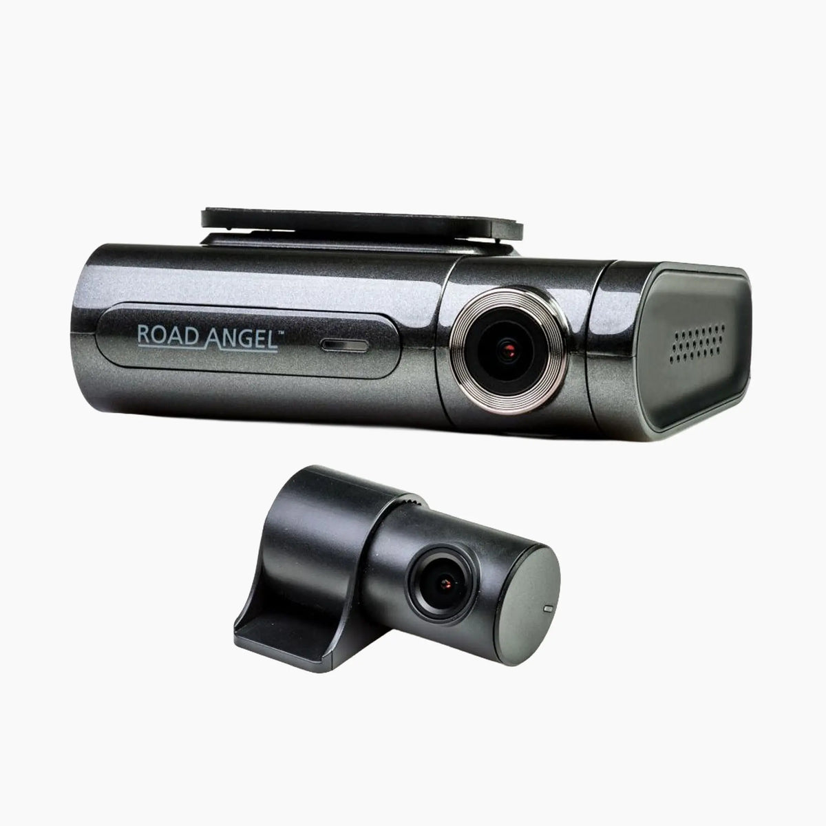 Halo Pro by Road Angel 2K dual dash cam with front and rear cameras