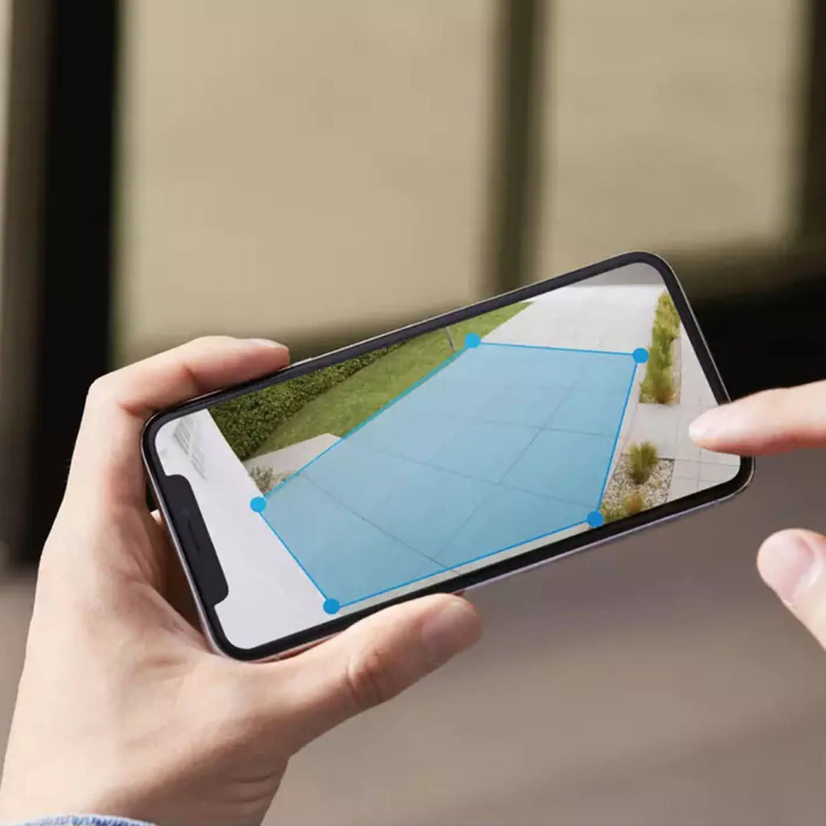 Ring Spotlight Cam Plus mobile app showing active area being defined