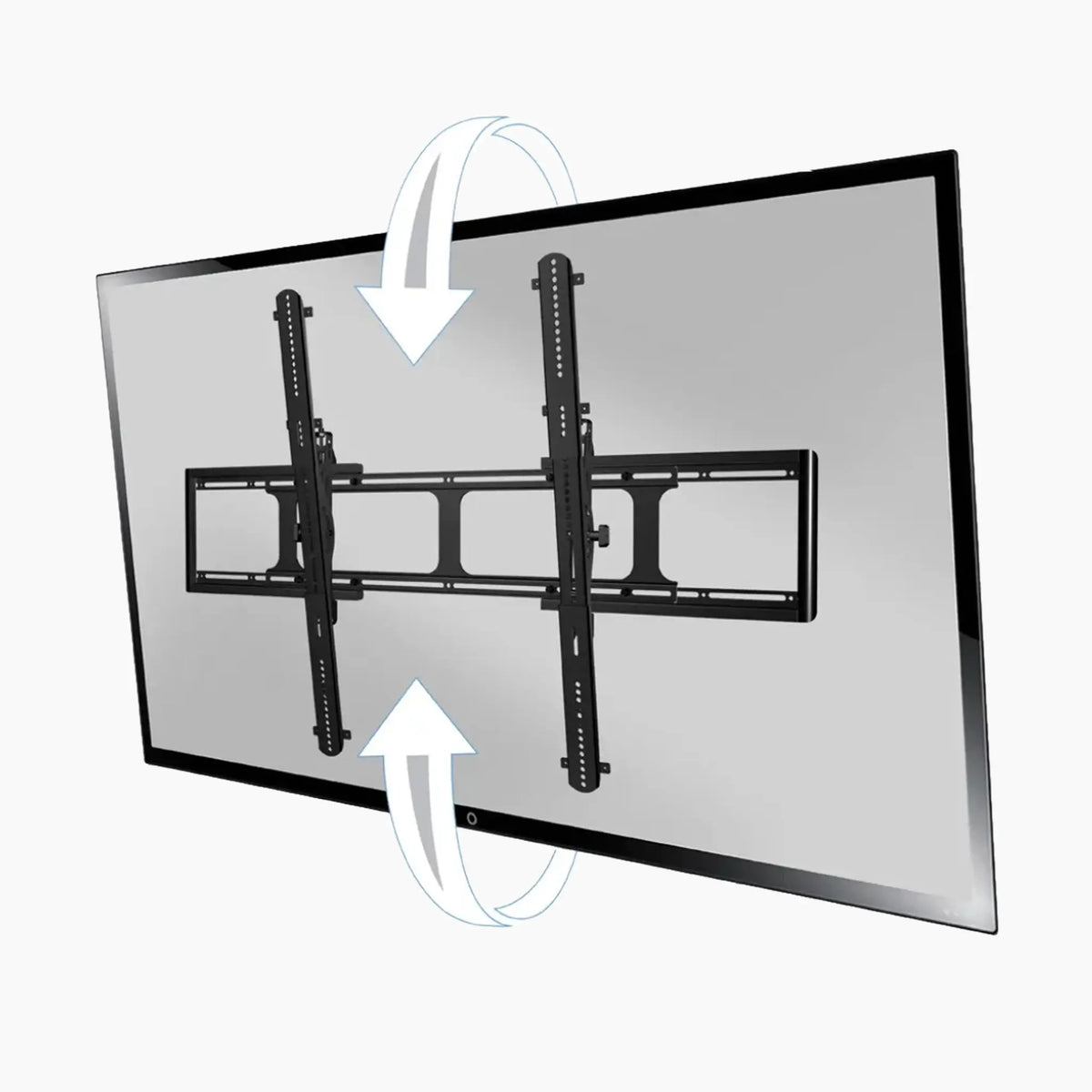 Sanus VXT7 wall mount showing tilt adjustment range